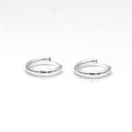 Cercei tip creola rotunda 4mm Argint