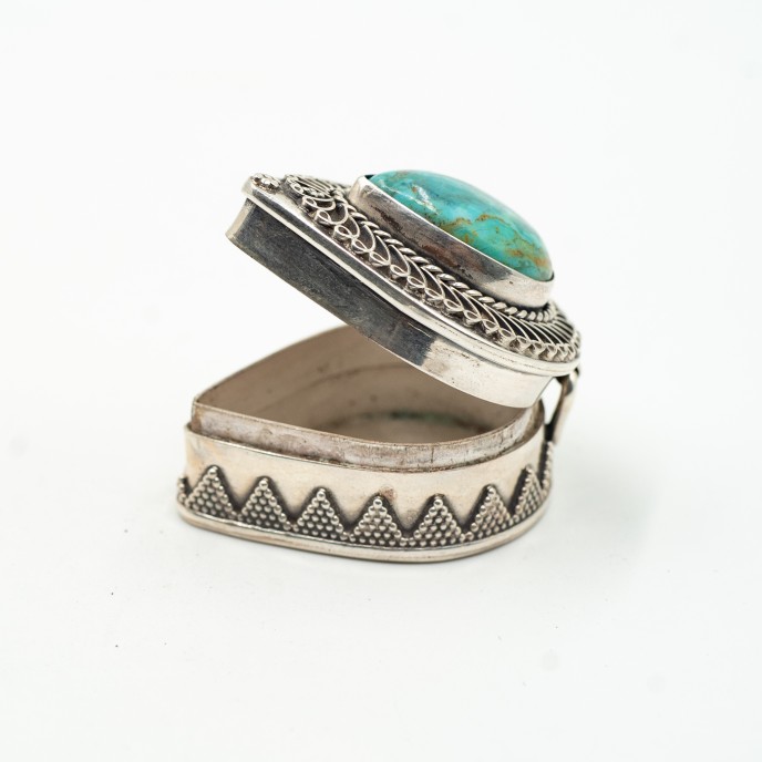 Caseta oval ascutit psp India.nr.5 Argint