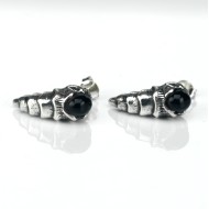 Cercei gheara de dragon onix Argint