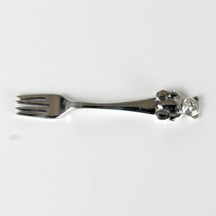 Furculita decorativa ursulet xs Argint