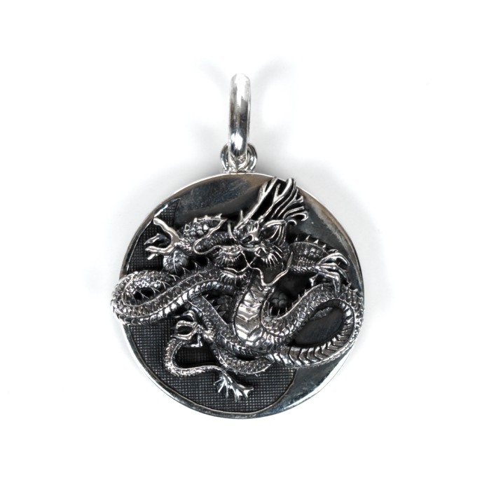 Pandantiv yin yang dragon Argint
