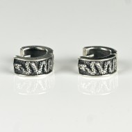 Cercei creola lata sarpe Argint