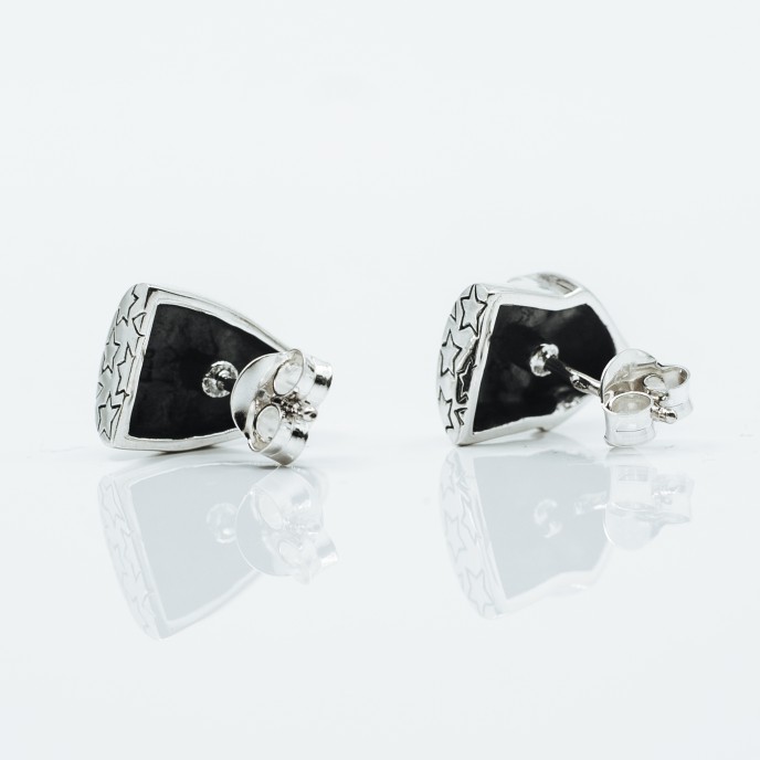 Cercei masca tip Joker Argint