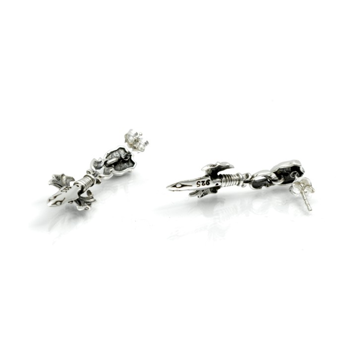 Cercei lungi gotici cruce Argint