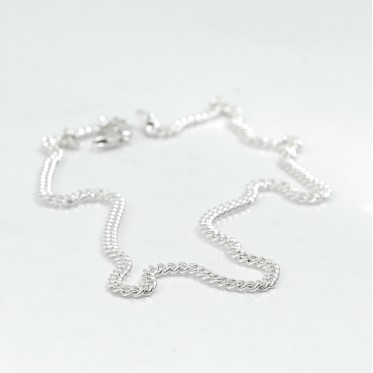 Lant cuban dreptunghiular 3mm Argint