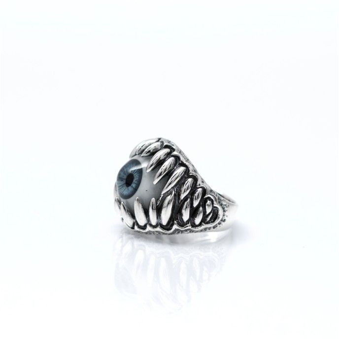 Inel ochi albastru gheare Argint