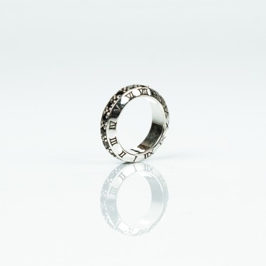 Verigheta calendar c.z negre Argint