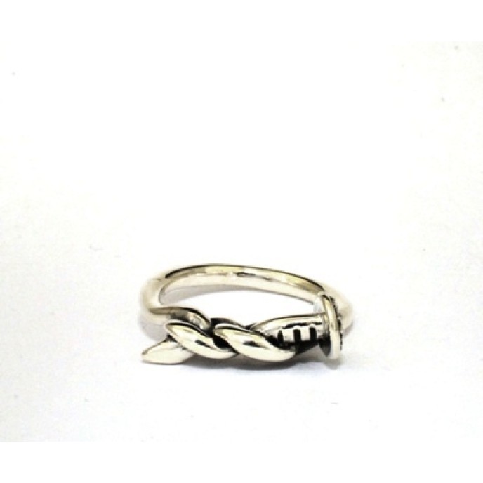 Inel cui nod dublu cruce Argint