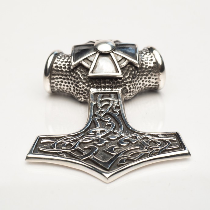 Pandantiv ciocanul lui Thor cruce xl Argint