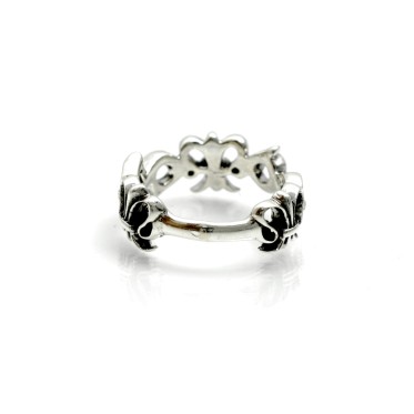 Inel fleur de lys broderie s Argint