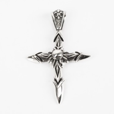 Pandantiv cruce varfuri de sageata Argint