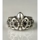 Inel Fleur de Lys mst black Argint