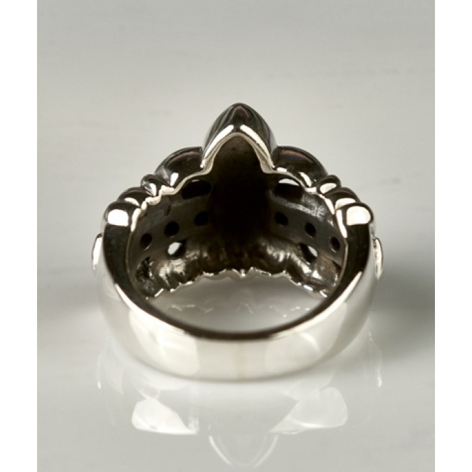 Inel Fleur de Lys mst black Argint