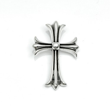 Pandantiv gotic cruce bulina Argint