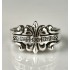 Inel gotic Fleur de Lys white mst Argint