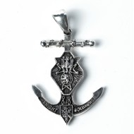 Pandantiv ancora cavalerii lui Columbus Argint