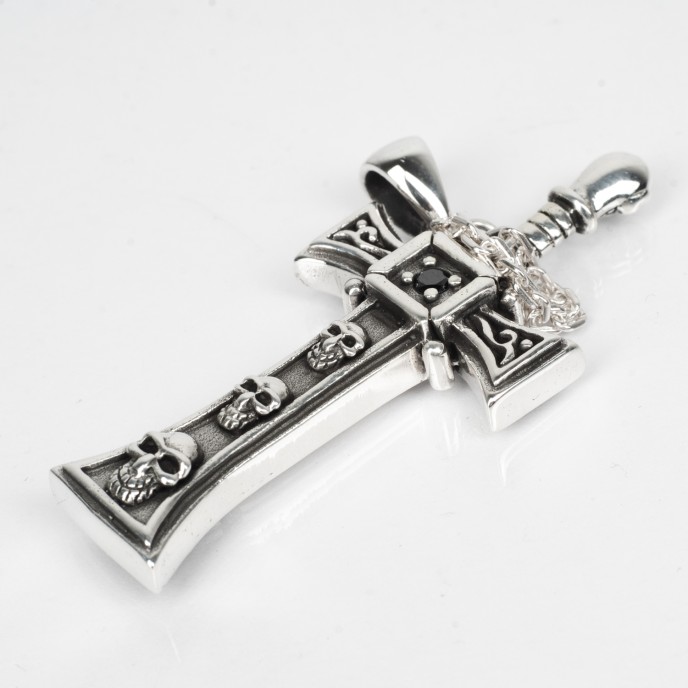 Pandantiv cruce gotica sabie Argint