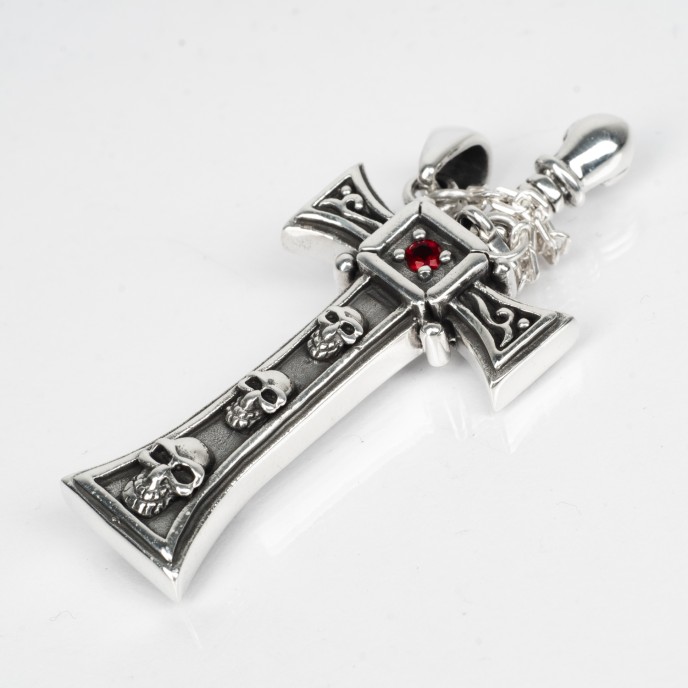 Pandantiv cruce gotica sabie Argint