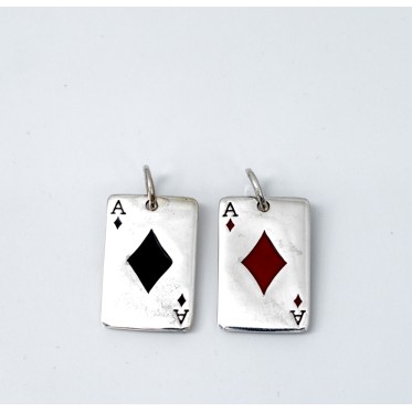 Pandantiv carte as de romb Argint