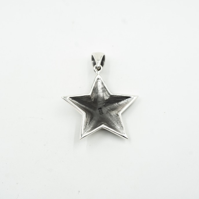 Pandantiv stea simpla email L Argint