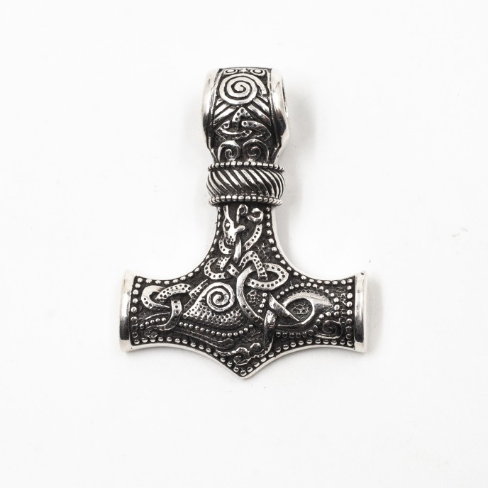 Pandantiv ciocanul Mjollnir spirala Argint
