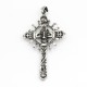 Pandantiv cruce solara craniu Argint