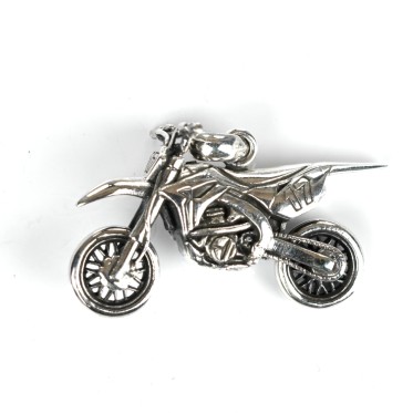 Pandantiv motocicleta de viteza Argint