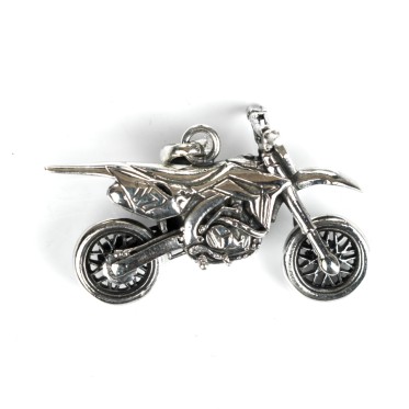 Pandantiv motocicleta de viteza Argint