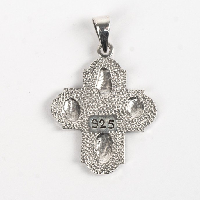 Pandantiv cruce sfinti porumbel Argint