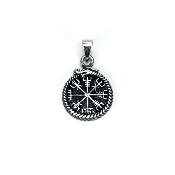 Pandantiv rotund Vegvisir xs Argint