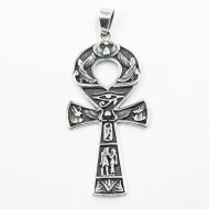 Pandantiv cruce ankh scarabeu Argint