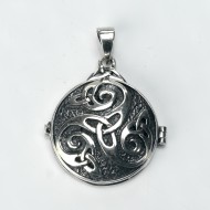 Pandantiv caseta Triskelion pentagrama Argint