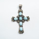 Pandantiv cruce pietre semipretioase nr9 Argint
