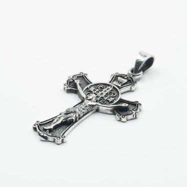 Pandantiv cruce Isus medalie crucifix Argint