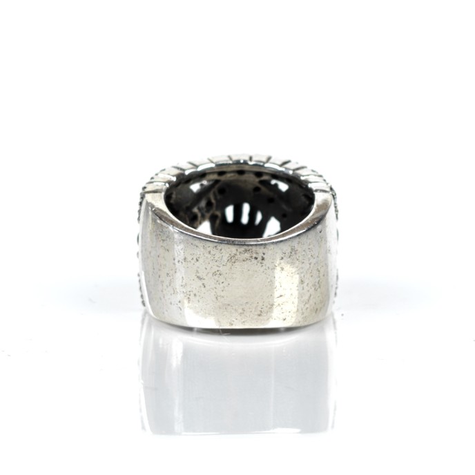 Inel lat coroane zirconii transparente Argint