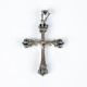 Pandantiv cruce gotica coroane zirconiu Argint