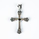 Pandantiv cruce gotica coroane zirconiu Argint