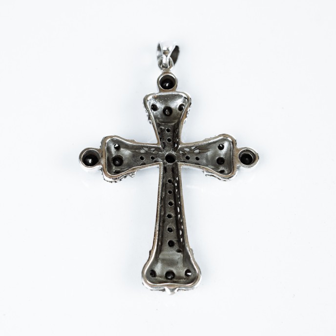 Pandantiv cruce gotica coroane Argint