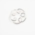 Pandantiv contur floare crizantema 45mm Argint