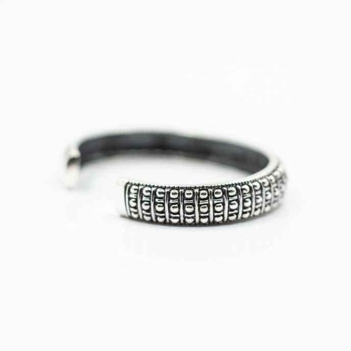 Bratara fixa trei linii puncte Argint