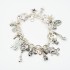 Bratara flexibila multi charms ursulet Argint
