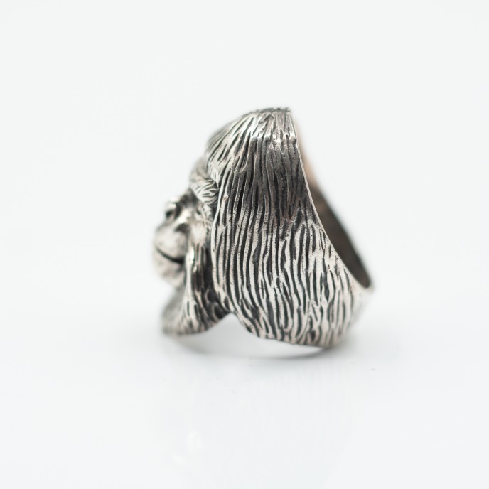 Inel cap de cimpanzeu Argint