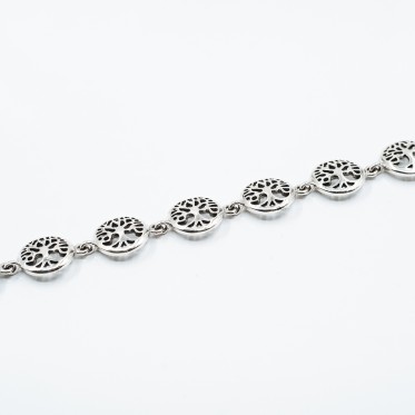 Bratara flexibila copacul vietii Argint