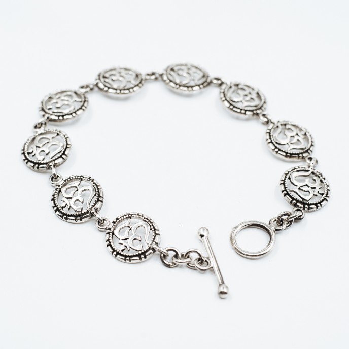 Bratara flexibila Aum cerc s Argint