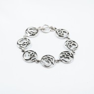 Bratara flexibila Aum cerc Argint