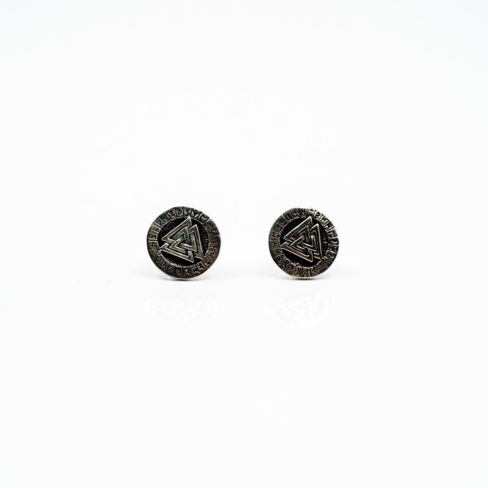 Cercei simbol Valknut rune Argint