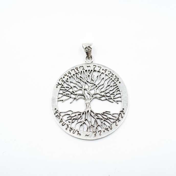Pandantiv rotund Yggdrasil Argint