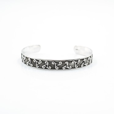 Bratara fixa Triskelion Argint