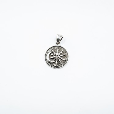 Pandantiv banut soare si luna Argint