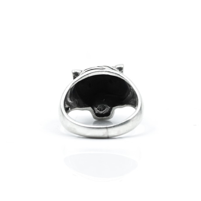 Inel tigru s c.z.rosu Argint